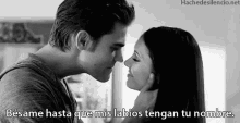 Bésame Hasta Que Mis Labios Tengan Tu Nombre GIF - Paul Wesley Nina Dobrev Kiss GIFs