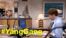 Yang Gang High Five GIF - Yang Gang High Five Jim Halpert GIFs