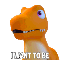 I Want To Be Something Curious Tina The T-rex Sticker - I Want To Be Something Curious Tina The T-rex Blippi Wonders - Educational Cartoons For Kids Stickers