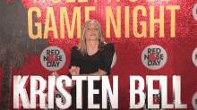 Kristen Bell Hollywood Game Night GIF - Kristen Bell Hollywood Game Night Red Nose Day GIFs