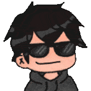 a cartoon boy wearing sunglasses and a black hoodie