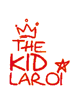 a logo for the kid laroi with a crown