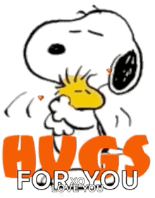 Snoopy Hug GIF