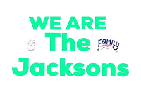 a sticker that says we are the family jacksons