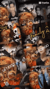 a collage of pictures with the word family written on the bottom