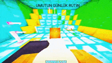 a screenshot of a video game that says ' umudun gunluk rutin ' at the top