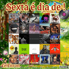 a collage of images with the words sexta e dia de at the top
