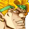 dio from jojo 's bizarre adventure is wearing a green and yellow headband and goggles .