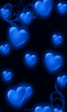 Blue Hearts GIF - Blue Hearts GIFs
