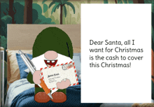 Gnome Dear Santa Letter GIF - Gnome Dear Santa Letter Jokes GIFs