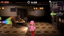 a video game is being played with a time of 3:36 on the screen