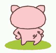 excited happy pig shake it