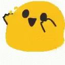 Happy Blob Emoji Gif Happyblob Emoji Hopping Discover Share Gifs My