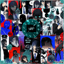 a collage of images with the words i 'll see you again at the center