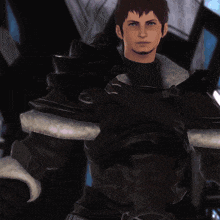 a man is surrounded by a blue circle with a heart on his chest