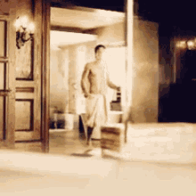 Damon Salvatore In A Towel In Bathroom GIF - Damon Salvatore In A Towel In Bathroom The Vampire Diaries GIFs