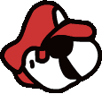 Drowned Mario Icon Sticker