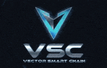 a logo for a company called vsc with a lightning bolt in the background