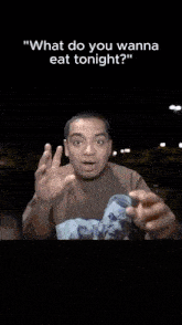 a person is pointing at a menu that says " what do you wanna eat tonight combo meals "