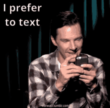 texting benedict cumberbatch i prefer to text