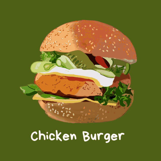 chicken sandwich cartoon