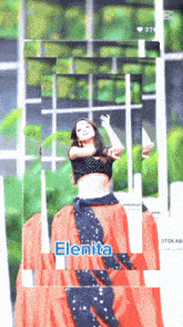 a picture of a woman dancing with the name elenita on the bottom