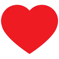 a red heart on a white background that is very large