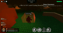 a screenshot of a game that says setup generators at the top