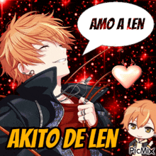 a picture of a boy with a speech bubble that says " amo a len "