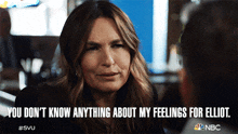 You Don'T Know Anything About My Feelings For Elliot Detective Olivia Benson GIF