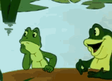 лягушка союзмультфильм говорить слушать палец хмм GIF - Frog Traveller Soviet Cartoon GIFs
