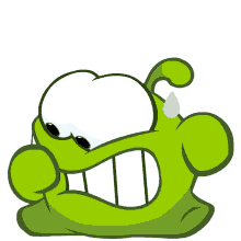 nervous om nom cut the rope anxious on edge