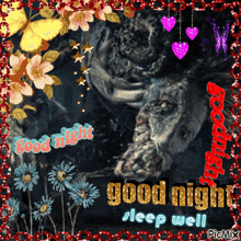 a picture of a donkey with the words good night sleep well