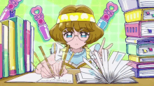 Tropical Rouge Precure Study GIF - Tropical Rouge Precure Study Bookworm GIFs