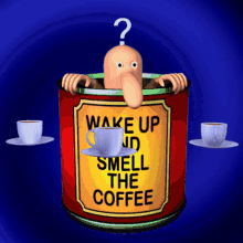 Wake Up Smell The Coffee GIF - Wake Up Smell The Coffee Coffee Cups GIFs