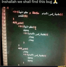 inshallah we shall find this bug written in arabic