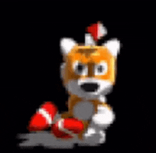 tails from sonic the hedgehog is jumping in the air in a cartoon .