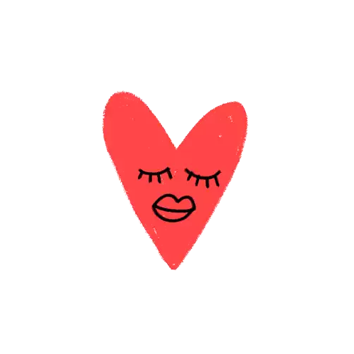 Love Heart Sticker - Love Heart Eyes Stickers