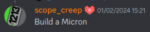 scope creep says build a micron on the bottom of the screen