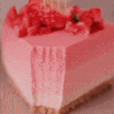 Strawberry Cheesecake Dessert GIF - Strawberry Cheesecake Cheesecake Dessert GIFs