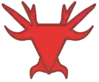a drawing of a deer 's head with antlers