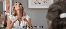 a woman says " fuck my life fuck it hard "