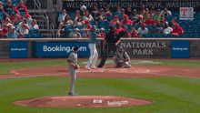 a baseball game being played at the nationals park in washington d.c.
