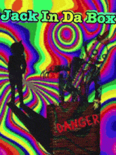 a jack in da box poster with a colorful background