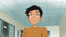 a cartoon of a girl with short black hair and earrings