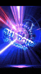 a purple and blue background with the word shift in the middle