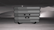 a stack of books with a sad face on them