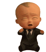 Boss Baby Sad Sticker - Boss Baby Sad Tears Stickers