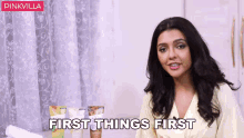 First Thinngs First Ruhii Singh GIF - First Thinngs First Ruhii Singh Pinkvilla GIFs