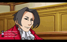a cartoon drawing of a man in a courtroom with the name jackatronics on the bottom